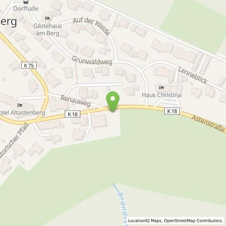 Standortübersicht der Tankstelle E.ON Drive GmbH in 59955 Winterberg