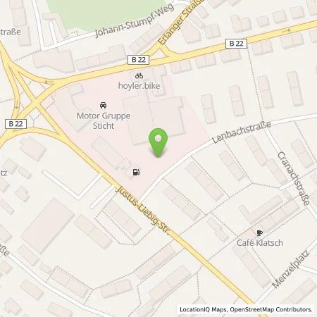 Standortübersicht der Tankstelle E.ON Drive GmbH in 95447 Bayreuth