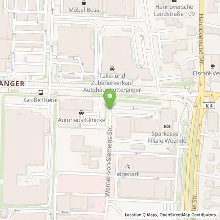 Standortübersicht der Tankstelle Glinicke Energie+Service GmbH in 37077 Göttingen