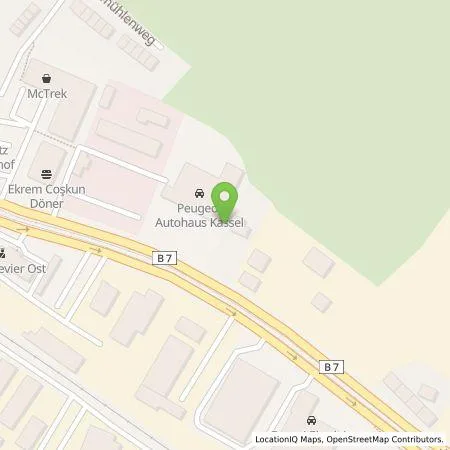 Standortübersicht der Tankstelle Glinicke Energie+Service GmbH in 34123 Kassel