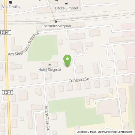 Standortübersicht der Tankstelle EEG Curiestrasse GbR in 09117 Chemnitz