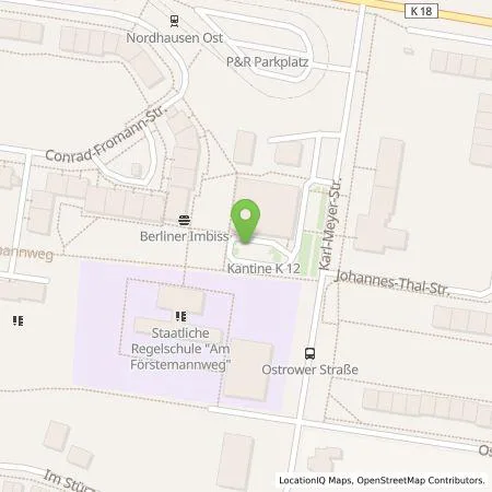 Standortübersicht der Tankstelle Intrasol GmbH in 99734 Nordhausen