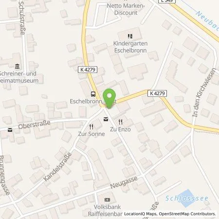 Standortübersicht der Tankstelle Gemeinde Eschelbronn (KdöR) in 74927 Eschelbronn