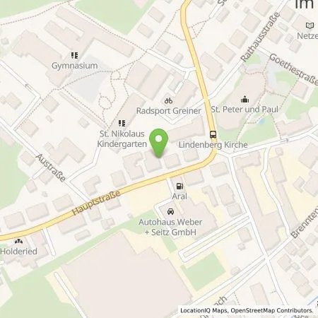 Standortübersicht der Tankstelle illwerke vkw AG in 88161 Lindenberg im Allgäu