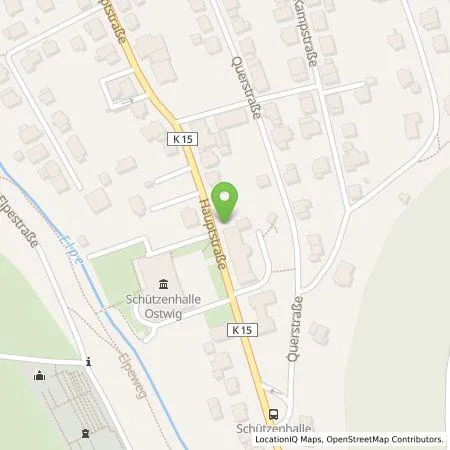 Standortübersicht der Tankstelle Vorderwülbecke GmbH in 59909 Bestwig (Ostwig)