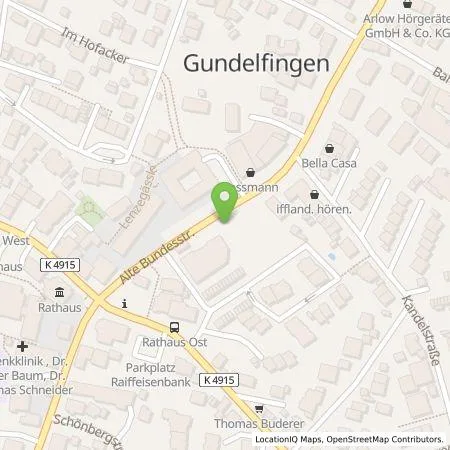 Standortübersicht der Tankstelle Gemeindewerke Gundelfingen GmbH in 79194 Gundelfingen