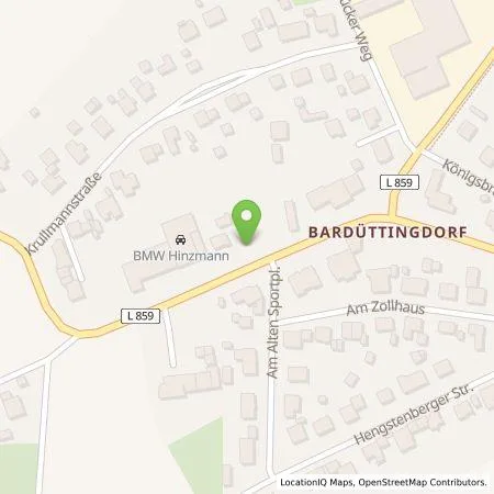 Standortübersicht der Tankstelle Autohaus Becker-Tiemann Spenge GmbH & Co. KG in 32139 Spenge