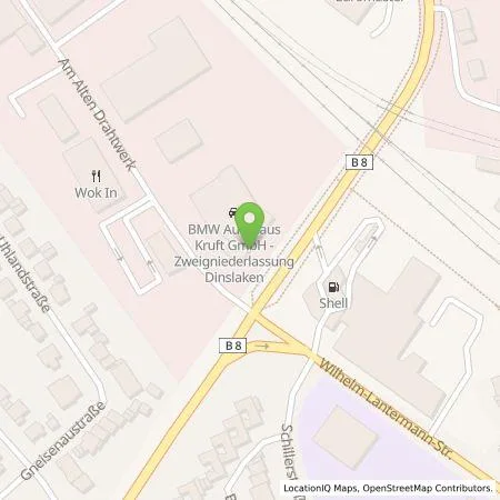 Standortübersicht der Tankstelle Riedel Automobile GmbH in 46535 Dinslaken