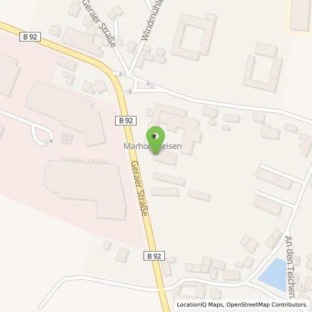 Standortübersicht der Tankstelle Autohaus Kühnert GmbH & Co. KG in 07973 Greiz