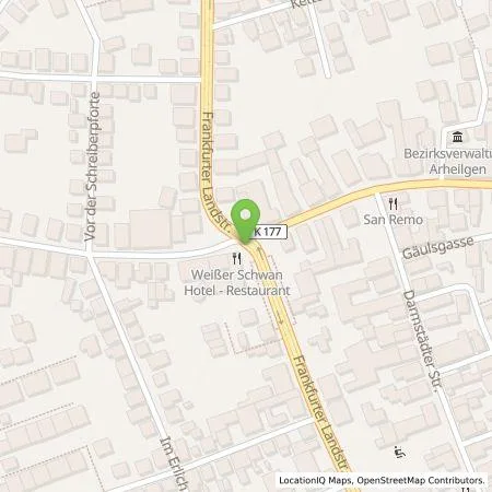 Standortübersicht der Tankstelle Georgios Droukas Hotel Weißer Schwan in 64291 Darmstadt