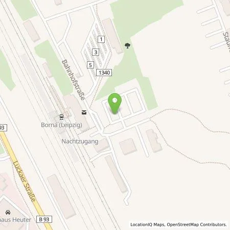 Standortübersicht der Tankstelle Städtische Werke Borna GmbH in 04552 Borna