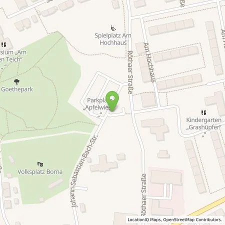 Standortübersicht der Tankstelle Städtische Werke Borna GmbH in 04552 Borna