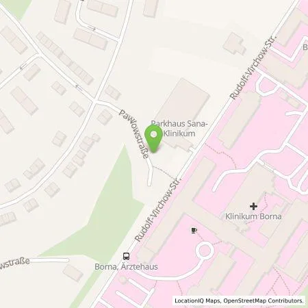 Standortübersicht der Tankstelle Städtische Werke Borna GmbH in 04552 Borna