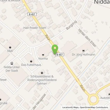 Standortübersicht der Tankstelle Autohaus Bilia GmbH & Co. KG in 63667 Nidda