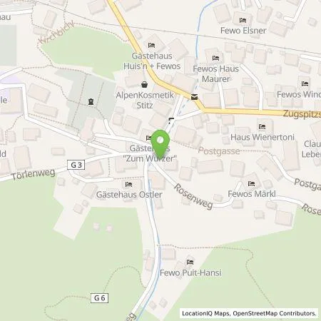 Standortübersicht der Tankstelle Energie Südbayern GmbH in 82491 Grainau