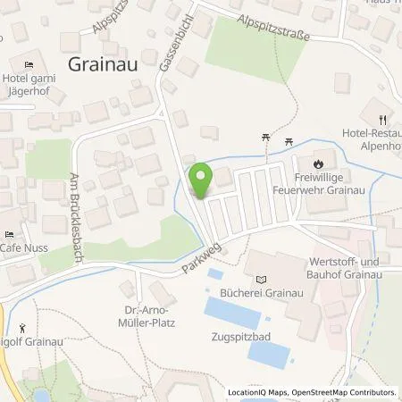 Standortübersicht der Tankstelle Energie Südbayern GmbH in 82491 Grainau