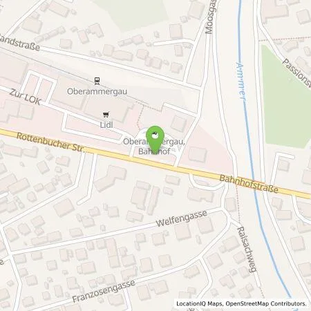 Standortübersicht der Tankstelle Energie Südbayern GmbH in 82487 Oberammergau