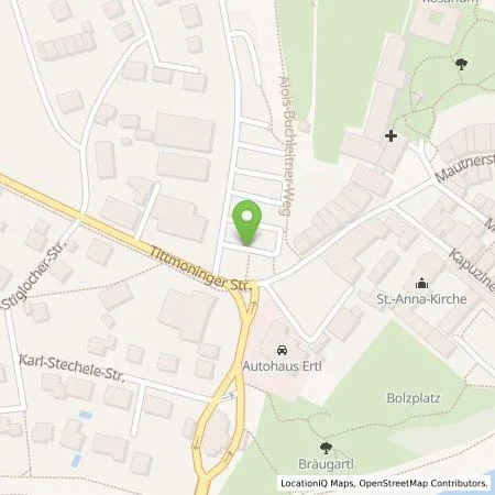 Standortübersicht der Tankstelle Energie Südbayern GmbH in 84490 Burghausen