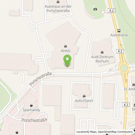 Standortübersicht der Tankstelle AHAG Bochum GmbH in 44809 Bochum