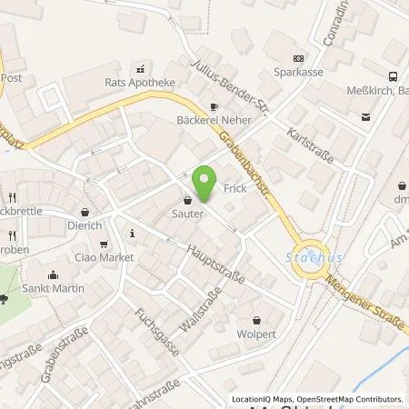 Standortübersicht der Tankstelle Stadt Meßkirch in 88605 Meßkirch