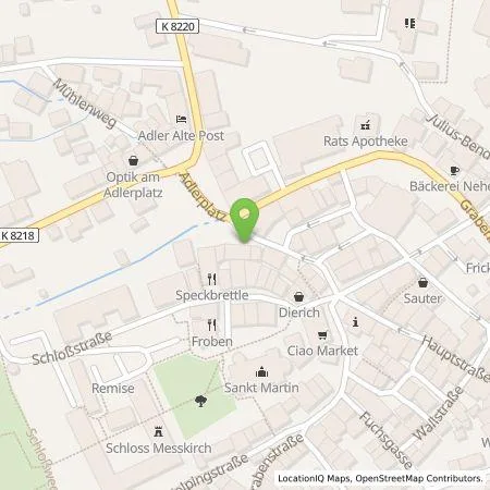 Standortübersicht der Tankstelle Stadt Meßkirch in 88605 Meßkirch