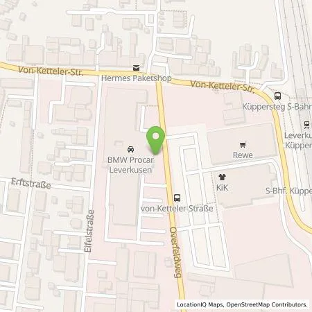 Standortübersicht der Tankstelle Procar Automobile GmbH in 51371 Leverkusen