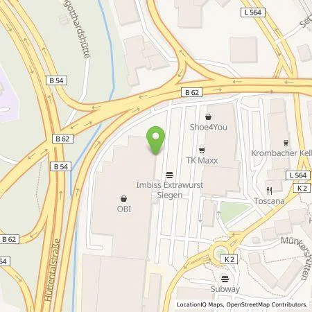 Standortübersicht der Tankstelle Alfred Wahl GmbH & Co. KG in 57076 Siegen