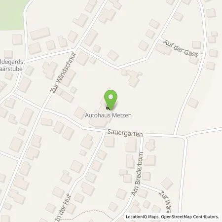 Standortübersicht der Tankstelle Walter Metzen GmbH & Co.KG in 54472 Monzelfeld