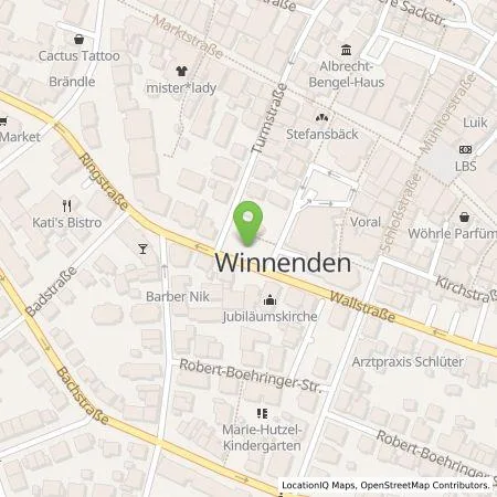 Standortübersicht der Tankstelle Stadtwerke Winnenden GmbH in 71364 Winnenden