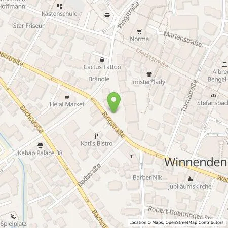 Standortübersicht der Tankstelle Stadtwerke Winnenden GmbH in 71364 Winnenden