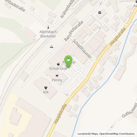 Standortübersicht der Tankstelle Bürgerenergie Schwarzwald e.G. in 72275 Alpirsbach