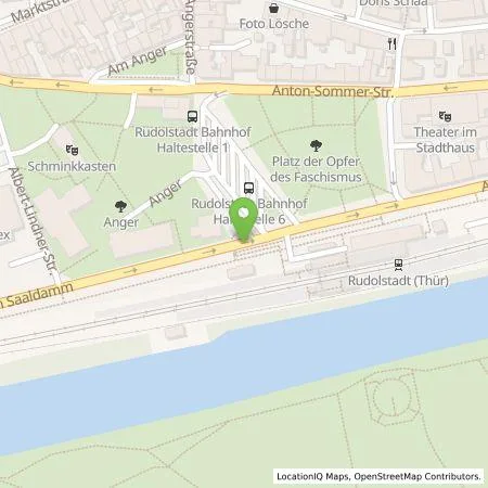 Standortübersicht der Tankstelle Energieversorgung Rudolstadt Gmb in 07407 Rudolstadt