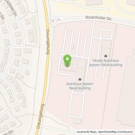 Standortübersicht der Tankstelle Jepsen Neutraubling/ Zweigbetrieb der Jepsen Automobilhandels GmbH in 93073 Neutraubling