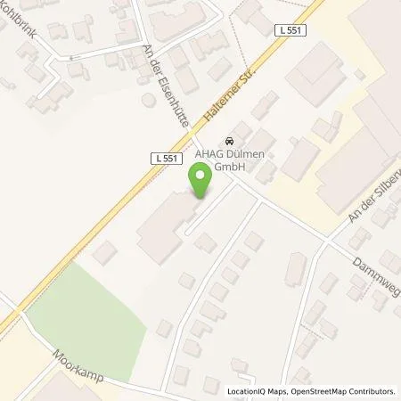 Standortübersicht der Tankstelle AHAG Dülmen GmbH in 48249 Dülmen