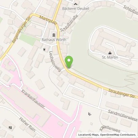 Standortübersicht der Tankstelle Stadt Wörth a.d. Donau in 93086 Wörth a.d. Donau