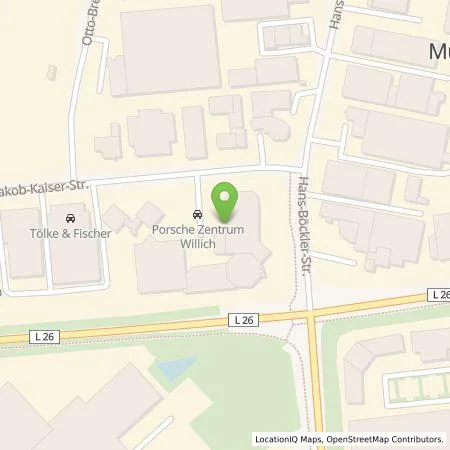 Standortübersicht der Tankstelle Tölke & Fischer Sportwagen GmbH & Co. KG in 47877 Willich