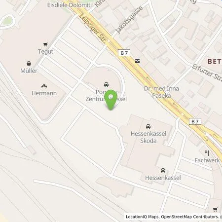 Standortübersicht der Tankstelle Glinicke Energie+Service GmbH in 34123 Kassel