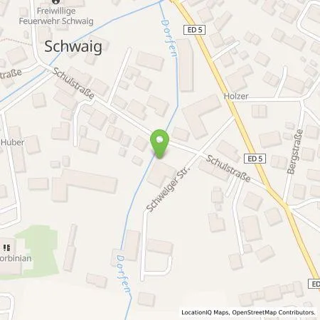 Standortübersicht der Tankstelle E-Werk Schweiger oHG in 85445 Schwaig