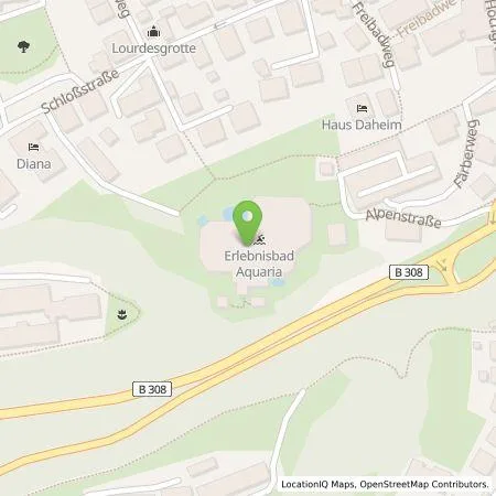 Standortübersicht der Tankstelle Aquaria Erlebnisbad Betriebs GmbH in 87534 Oberstaufen