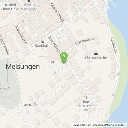 Standortübersicht der Tankstelle Magistrat der Stadt Melsungen - Körperschaft öffentlichen Rechts in 34212 Melsungen