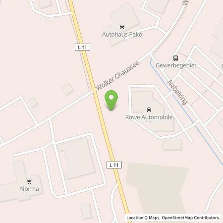 Standortübersicht der Tankstelle Röwe Automobile GmbH Bützow in 18246 Bützow