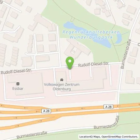 Standortübersicht der Tankstelle Volkswagen Zentrum Oldenburg GmbH in 26135 Oldenburg