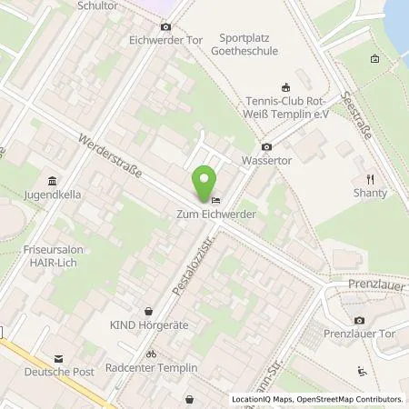 Standortübersicht der Tankstelle Hotel garni Zum Eichwerder in 17268 Templin