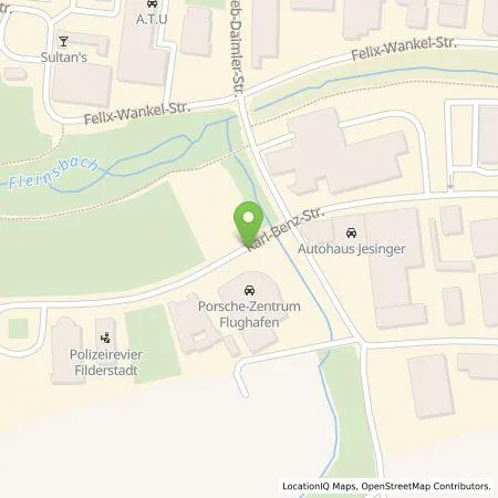 Standortübersicht der Tankstelle Porsche Niederlassung Stuttgart GmbH in 70794 Filderstadt