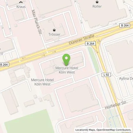 Standortübersicht der Tankstelle Wirelane GmbH in 50858 köln