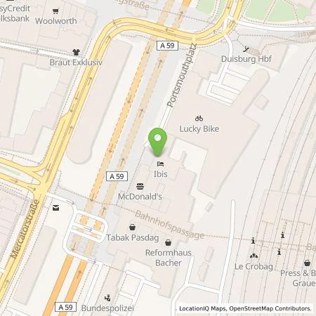 Standortübersicht der Tankstelle Wirelane GmbH in 47051 Duisburg