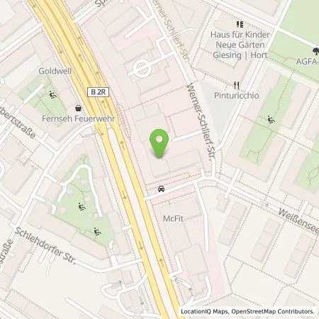 Standortübersicht der Tankstelle Wirelane GmbH in 81539 München