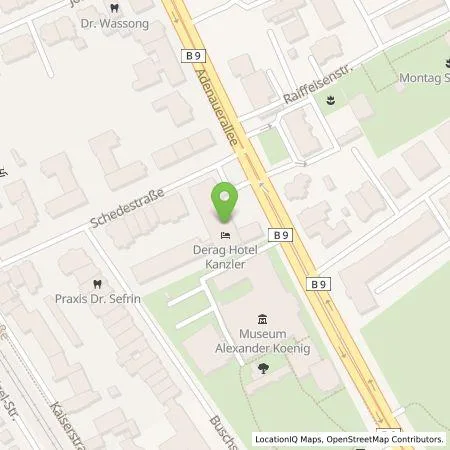 Standortübersicht der Tankstelle Wirelane GmbH in 53113 Bonn