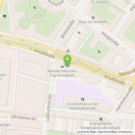 Standortübersicht der Tankstelle Wirelane GmbH in 80636 München