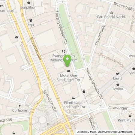 Standortübersicht der Tankstelle Wirelane GmbH in 80331 München